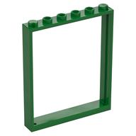 Деталь LEGO Дверная коробка 1 x 6 x 6, Зеленый