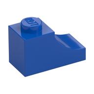 Деталь LEGO Brick Curved 2 x 1 with Inverted Cutout, Голубой