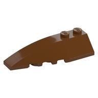 Деталь LEGO Панель левая 2 x 6, с изгибом и углом, Красно-коричневый