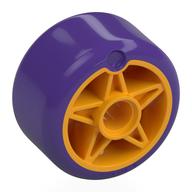 Деталь LEGO Wheel 24 x 20 Size with Dark Purple Tire Pattern, Ярко-светло-оранжевый