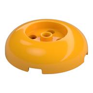 Деталь LEGO Brick Round 4 x 4 Dome Top with Round 2 x 2 Cutout, 4 Studs, Ярко-светло-оранжевый