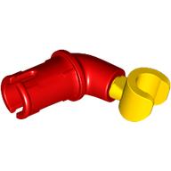 Деталь LEGO Arm, with Pin, Yellow Hand, Красный
