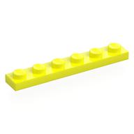 Деталь LEGO Пластина 1 x 6, Насыщенный желтый