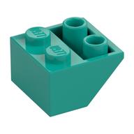 Деталь LEGO Скос перевёрнутый 45° 2 x 2, Темно-бирюзовый