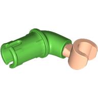 Деталь LEGO Arm, with Pin, Light Nougat Hand, Ярко-зеленый