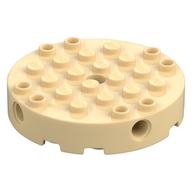 Деталь LEGO CIRCLE BRICK 6X6 W/4.85 HOLE, Песочный