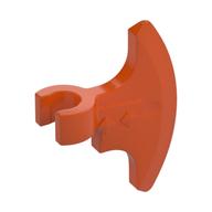 Деталь LEGO Minifig Axe Head, Clip-on (Viking) [Thick Clip], Красно-оранжевый
