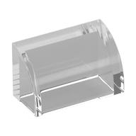 Деталь LEGO Brick Curved 1 x 2 x 1 No Studs, No Bottom Stud Holder, Прозрачный бесцветный