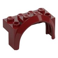 Деталь LEGO Wheel Arch, Mudguard 4 x 2 x 2, Темно-красный