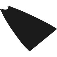 Деталь LEGO Cloth, Cape Large, Черный