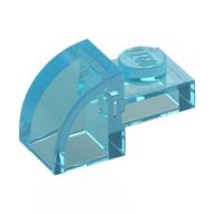 Деталь LEGO Кирпичик изогнутый 1 x 2 x 1, с изогнутым верхом, Прозрачный светло-голубой