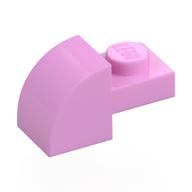 Деталь LEGO Кирпичик изогнутый 1 x 2 x 1, с изогнутым верхом, Ярко-розовый