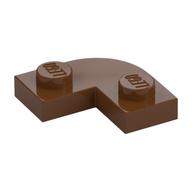 Деталь LEGO Пластина круглая угловая 2 x 2, с вырезом 1 x 1, Красно-коричневый