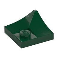Деталь LEGO Plate Special 2 x 2 with Double Inverted Curve, 1 Stud, Темно-зеленый