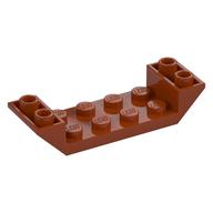 Деталь LEGO Скос перевёрнутый двойной 45° 6 x 2, с вырезом 2 x 4, Темно-оранжевый