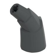 Деталь LEGO Animal Body Part, Horn Stacked 45 deg. with Axle Connectors, Темный сине-серый