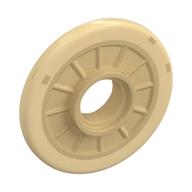 Деталь LEGO Wheel Wheelchair with Fixed Tan Hard Rubber Tire Pattern, with Pin Hole, Песочный