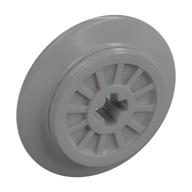 Деталь LEGO Train Wheel Spoked with Technic Axle Hole and Rubber Friction Band, Светлый сине-серый