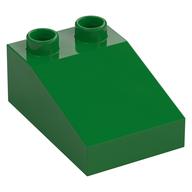 Деталь LEGO Duplo Slope 2 x 3 22deg, Зеленый