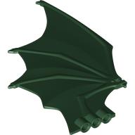 Деталь LEGO Animal, Dragon, Wing Large, Темно-зеленый