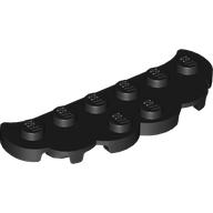 Деталь LEGO Plate Special 2 x 6 with Mario Mustache Shape, Черный