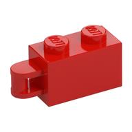 Деталь LEGO Brick Special 1 x 2 with Vertical Closed Handle on Edge, Красный