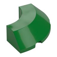 Деталь LEGO Brick Round Corner 4 x 4 x 1 with Bottom Cut Outs [No Studs Flat Top][1/4 Arch], Зеленый