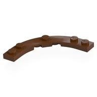 Деталь LEGO Plate Round Corner 5 x 5 with 4 x 4 Round Cutout, Красно-коричневый