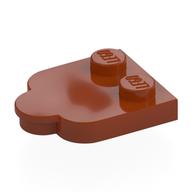 Деталь LEGO Plate Special 2 x 3 with Cloud Edge, Темно-оранжевый