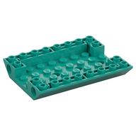 Деталь LEGO Slope Inverted 45° 6 x 8 Double with Pin Holes on Sides, Темно-бирюзовый