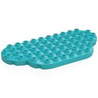 Деталь LEGO Duplo Plate 12 x 6 Rounded (Cloud), Средне-лазурный