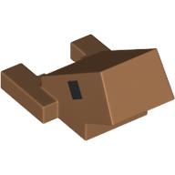 Деталь LEGO Animal Body Part, Head Blocky Armadillo with Black Eyes print, Средне-темный телесный