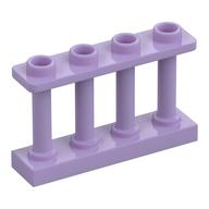 Деталь LEGO Fence Spindled 1 x 4 x 2 [4 Top Studs], Лавандовый
