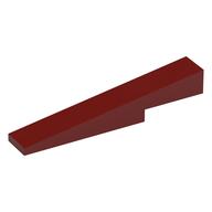 Деталь LEGO Brick Sloped 1 x 6 x 1 with 1 x 2 x 1 / 3 Cutout, Темно-красный