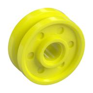 Деталь LEGO Wheel 18 x 8 with Fake Bolts and Deep Spokes with Inner Ring, Насыщенный желтый