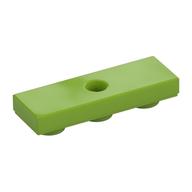 Деталь LEGO Tile Special 1 x 3 Inverted with Center Hole, Лайм