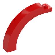 Деталь LEGO Кирпичик-арка изогнутая верхняя 1 x 5 x 3 1/3, Красный