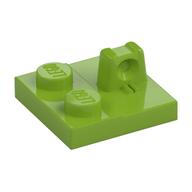 Деталь LEGO Пластина шарнирная фиксирующая 2 x 2, с 1 пальцем сверху, Лайм