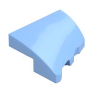 Деталь LEGO Скос изогнутый 2 x 2, с выемкой под штырёк слева, Ярко-светло-голубой