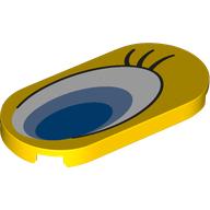 Tile Round 2 x 4 with Blue/White Eye, Left print