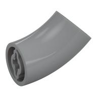 Деталь LEGO Brick Round 2 x 2 D. Tube with 45° Elbow and Axle Holes (Crossholes) at Each End [LONG], Светлый сине-серый