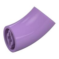 Деталь LEGO Brick Round 2 x 2 D. Tube with 45° Elbow and Axle Holes (Crossholes) at Each End [LONG], Средне-лавандовый