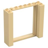 Деталь LEGO Дверная коробка двойная 2 x 8 x 6, Песочный