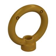 Деталь LEGO Plate Special, 1 x 1 Stud with 3 x 3 Ring, Жемчужно-золотой