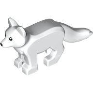 Animal, Snow Fox with Black Eyes print