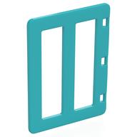 Деталь LEGO Duplo Door with Two Long Window Panes, Средне-лазурный