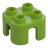 Деталь LEGO Duplo Chair with no Back / Stool, Лайм