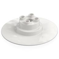 Деталь LEGO Duplo Brick Round 2 x 2 Studs, Thin Disc, Белый