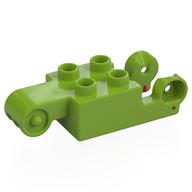 Деталь LEGO Duplo Brick 2 x 4 with 4 Studs and Hinge Male and Female, Лайм