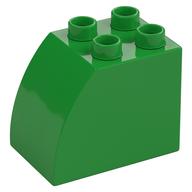 Деталь LEGO Кирпичик Duplo 2 x 3 x 2, с изогнутым верхом, Ярко-зеленый